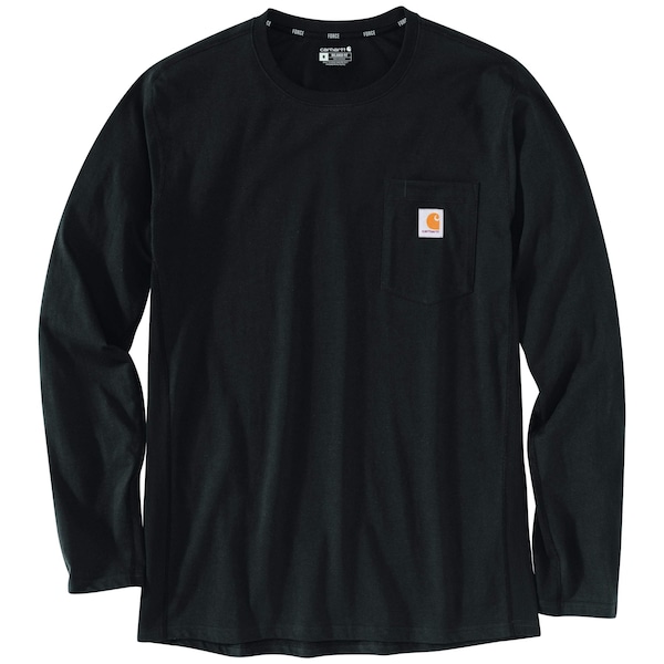 Carhartt Men's TK4617 M Force RlxdFit MW LS Pkt T L REG Long Sleeve Relaxed Black TK4617-M / 104617-N04LREG - main